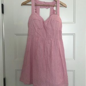 Pink seersucker dress